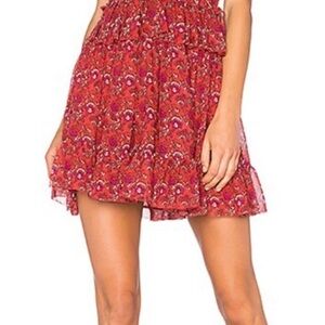 Ulla Johnson Silk Red Printed Dress